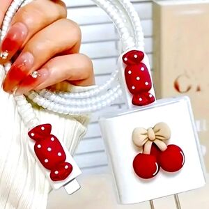 5pcs Cherry's Candy iPhone original Charger Cover  18w or 20w
